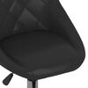 vidaXL Pasukama valgomojo kėdė, juodos spalvos, dirbtinė oda (335442)
