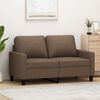 vidaXL Dvivietė sofa, rudos spalvos, 120cm, audinys