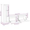 vidaXL Televizoriaus spintelės, 3vnt., pušies medienos masyvas