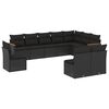vidaXL Patio Sofa Set 10 vietos Black