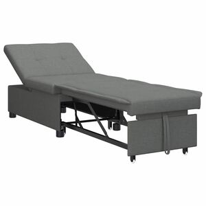 vidaXL I&scaron;traukiama sofa-lova Tamsiai pilka 194 x 50 x 82 cm audinys