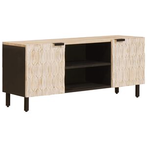 vidaXL Televizoriaus spintelė Baltos skalbimo apdaila 105 x 33 x 46 cm