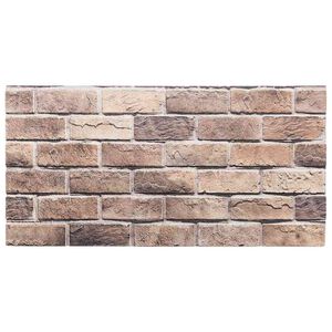 vidaXL 3D Sienų plok&scaron;tės, 10vnt., rudos spalvos, 100x50cm, EPS