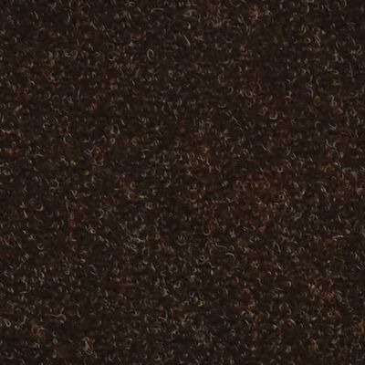 vidaXL Lipnūs laiptų kilimėliai, 10vnt., rudos spalvos, 56x17x3cm