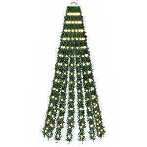 vidaXL LED Kalėdų medis 150 cm 240 LED &Scaron;ilta balta Plienas Žalia