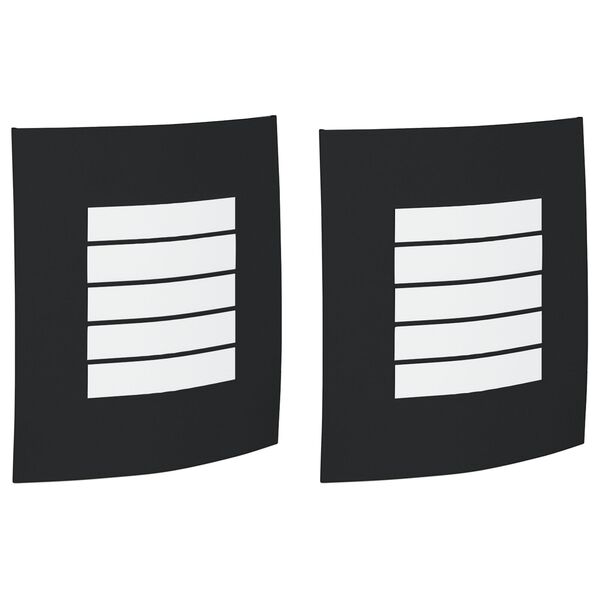 vidaXL Lauko Sieniniai Šviestuvai 2 pcs Juoda 23.5 x 10.5 x 26 cm