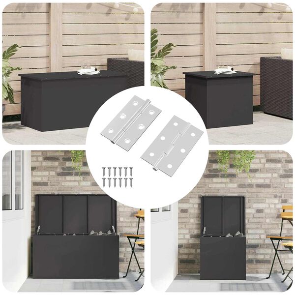 vidaXL Vyrius Paprastas 2 pcs Sidabro 58 x 35 x 1 mm Plienas