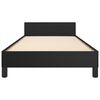 vidaXL Lovos rėmas su galvūgaliu, juodas, 80x200cm, dirbtinė oda
