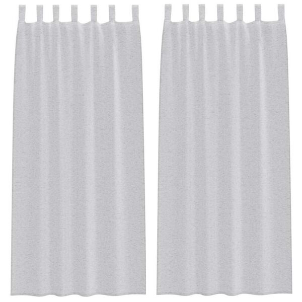 vidaXL Voile Užuolaida 2 pcs &Scaron;viesiai pilka 260 x 140 cm Poliesteris