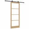 vidaXL Slankios durys ORKDAL Natūrali ir juoda 93 x 232 cm