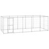 vidaXL Lauko voljeras &scaron;unims, galvanizuotas plienas, 12,1m&sup2;