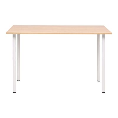 vidaXL Valgomojo stalas, 120x60x73cm, ąžuolo ir balta spalva