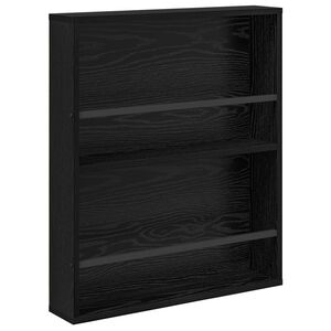vidaXL Žurnalų stovas Juodas ąžuolas 60 x 12 x 70 cm Apdirbta mediena