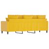 vidaXL Trivietė sofa, geltonos spalvos, 180cm, aksomas