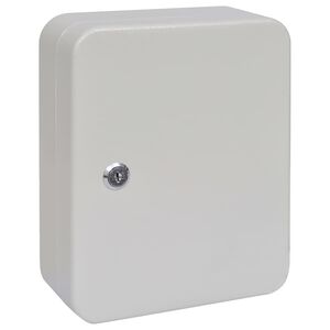 vidaXL Raktų dėžutė su užraktu Ivory 20 x 7,5 x 25 cm Plienas