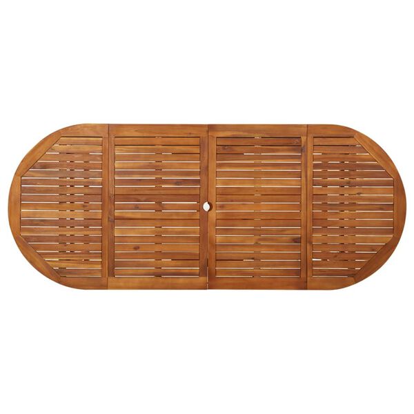 vidaXL Sodo valgomojo stalas, 220x90x75 cm, akacijos medienos masyvas