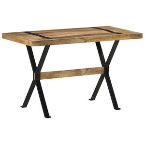 vidaXL Valgomojo stalas, 120x60x76cm, neapdorota mango mediena