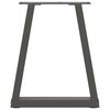 vidaXL Kavos staliuko kojelės, V formos, 2 vnt., antracito spalvos, 38x(42-43,3) cm, plienas