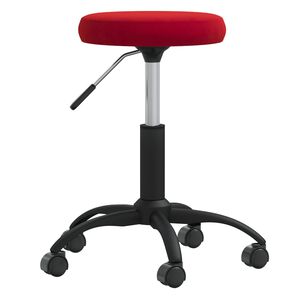 vidaXL Pasukama biuro kėdė, raudonojo vyno spalvos, aksomas