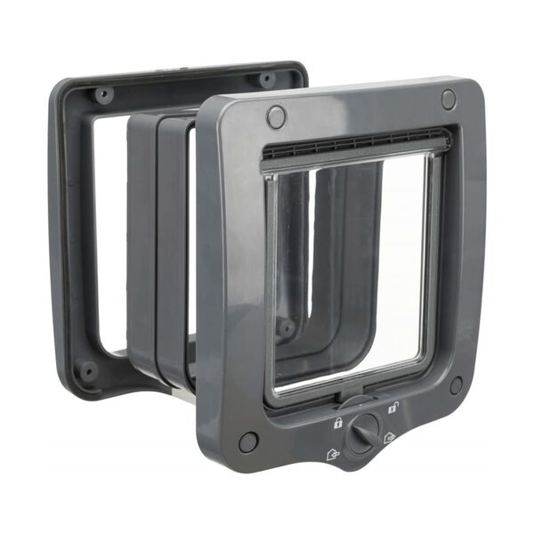 TRIXIE Atverčiamos durelės katėms su 2 tuneliais, pilkos, 4 krypčių