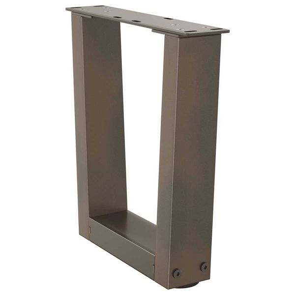 vidaXL Kavos staliuko kojelės, V formos, 2 vnt., natūralus plienas, 40x(30-31,3) cm, plienas