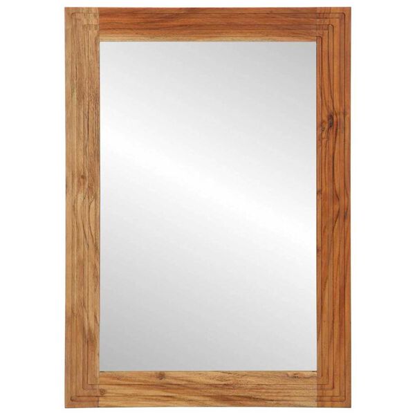 vidaXL Vonios Veidrodis ruda 50 x 70 x 3 cm Akacijos medienos masyvas