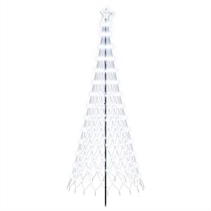 vidaXL LED Kalėdų medis EKENAS 250 cm 290 LED &Scaron;alta balta Geležis