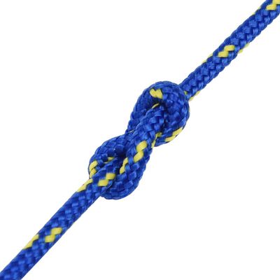 vidaXL Valties virvė, mėlynos spalvos, 5mm, 500m, polipropilenas