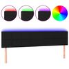 vidaXL Galvūgalis su LED, juodos spalvos, 160x5x78/88cm, audinys