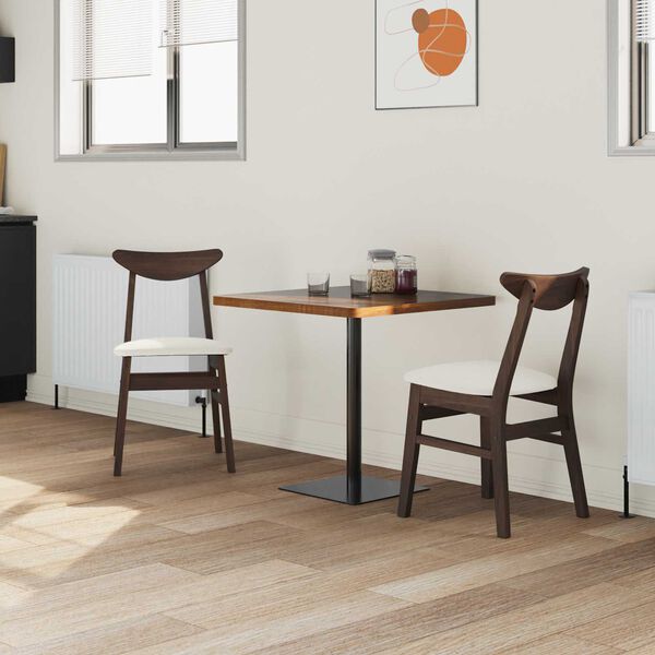 vidaXL Valgomojo kėdės 2 pcs &Scaron;viesiai rudas 42 x 47.5 x 81 cm