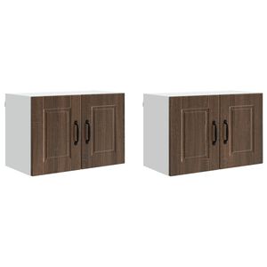 vidaXL Sieninė spintelė PORTO 2 pcs Rudas ąžuolas 60 x 31 x 40 cm