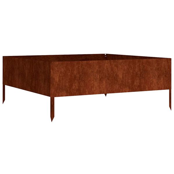 vidaXL Auk&scaron;tas sodo lovelis, 100x100x41cm, Corten plienas