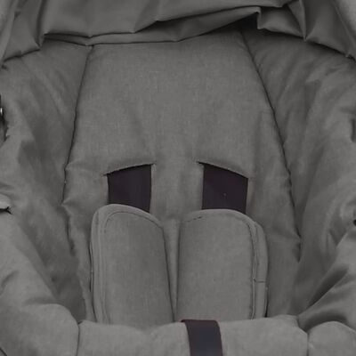 vidaXL Automobilinė kėdutė kūdikiams, šviesiai pilka, 42x65x57cm