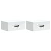 vidaXL Sieninis naktinis staliukas 2 pcs Balta 49 x 34,5 x 20 cm