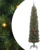 vidaXL Dirbtinė Kalėdų eglutė su LED lemputėmis Žalia 180 cm