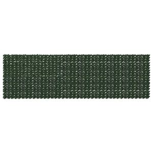 vidaXL Balkono ekranas su lapais Tamsiai žalia 500 x 150 cm