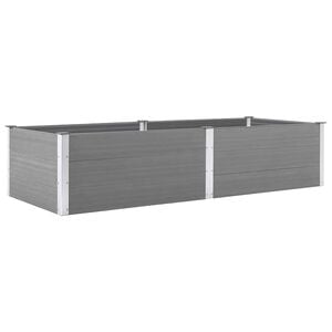 vidaXL Sodo lovelis, pilkas, 250x100x54cm, WPC, auk&scaron;tas
