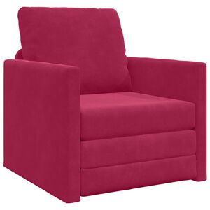 vidaXL Sofa lova Vyno raudona 74 x 77 x 81 cm Aksomas