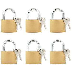 vidaXL U spyna su raktai 6 pcs Žalvaris Geležis