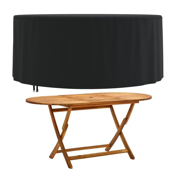 vidaXL Sodo baldų uždangalas, juodas, 182x71cm, 420D oksfordo audinys