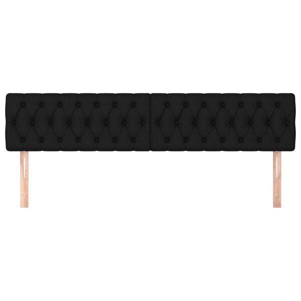 vidaXL Galvūgaliai, juodos spalvos, 180x7x78/88 cm, audinys