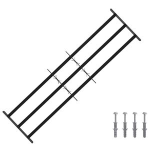 vidaXL Langų saugos grotelės su 3 skersinėmis 3 vnt. 93-174 cm