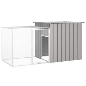 vidaXL Triu&scaron;ių narvas, pilkas, 200x91x100cm, galvanizuotas plienas