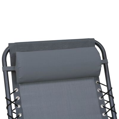 vidaXL Terasos kėdės atrama galvai, pilka, 40x7,5x15cm, tekstilenas