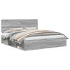 vidaXL Lovos rėmas Pilkas Sonoma 200 x 200 cm Kietos pu&scaron;ies mediena