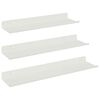 vidaXL Plūduriuojanti lentyna 3 vnt. Baltas 40 x 9 x 2,5 cm Plienas