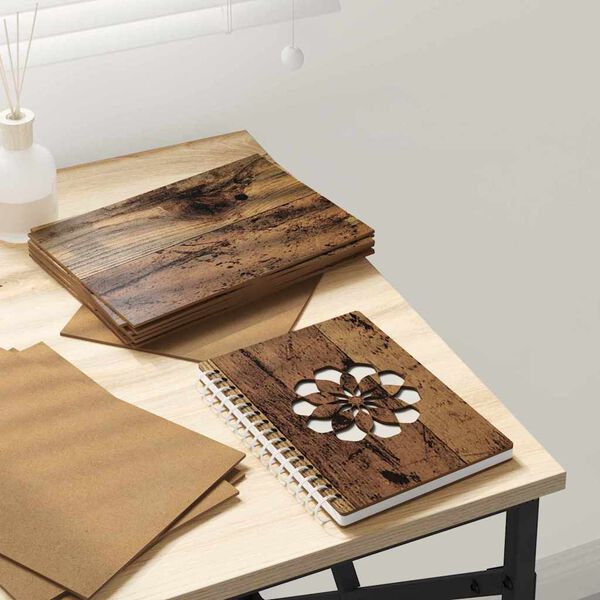 vidaXL Dekoratyvinės Panelės 12 pcs Sena mediena 15 x 21 x 0.3 cm