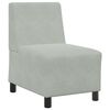 vidaXL Modulinė sofa be porankių, &scaron;viesiai pilka, 55 cm, aksomas