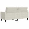 vidaXL Dvivietė sofa, kreminės spalvos, 140cm, aksomas