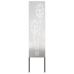 vidaXL Sodo privatumo ekranas Sidabro 32 x 140 cm Nerūdijantis plienas